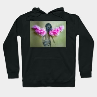 angels pink wing Hoodie